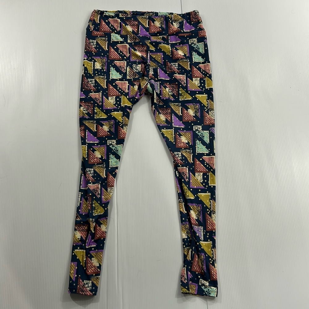 445. Women’s‎ LuLaRoe Multicolor Geometric Leggings (L)